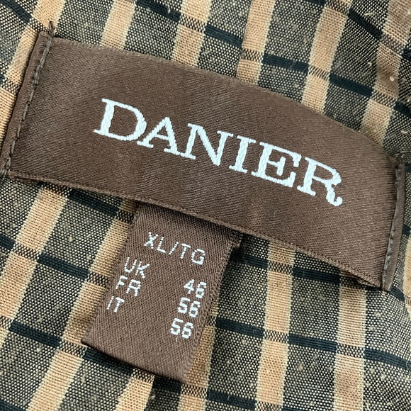 Mens Danier Leather Tan Bomber Jacket Size XL - Picture 5 of 5